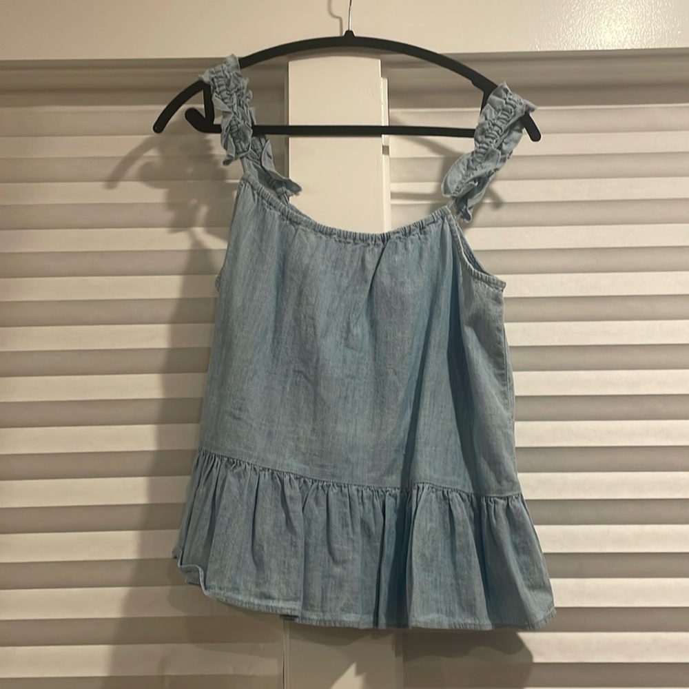 Madewell chambray tank. Size 6
